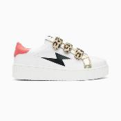 Basket blanc et noir léo LOUIE BK2752 WU