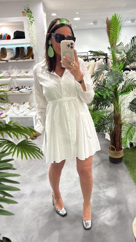 Robe chemise courte blanche PRALINE G&M