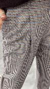 Pantalon beige à petits carreaux bordeaux M8419P MR