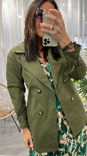 Veste trench mi-long kaki 50984245 MM 