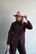 Veste Blazer velours côtelé marron chocolat WJV025 NT