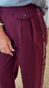 Ensemble tailleur bordeaux bande côté 52315529 MM