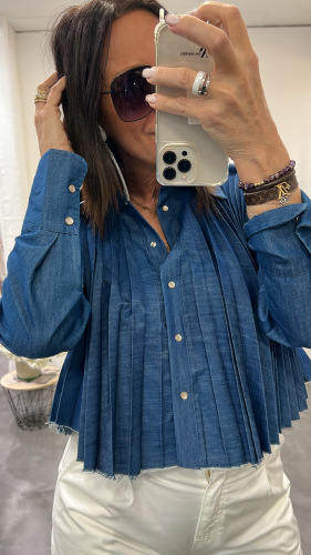 Chemise jeans plissée SOUVENIR D36E0365