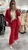 Pantalon rouge fluide  M8341P MM