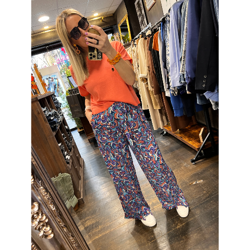 Pantalon fluide imprimé Evan