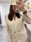 Veste blazer beige  rayures ISOLDE 