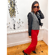 Pantalon fluide rouge PVT3ISI IMPERIAL