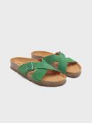 Sandales vertes cuir WSU002 NiceThings