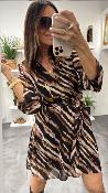 Robe courte fluide marron  52328299 MM