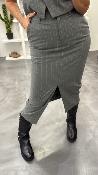 Jupe mi-longue grise ligne tennis JULAN LPE