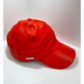 Casquette cuir orange  SEEBERGER