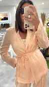 Veste blazer rose poudré M6233P MR
