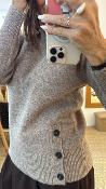 Pull manches longues col rond beige WKV053 NT