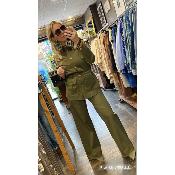 Veste Saharienne coton kaki Claudia