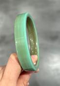 Bracelet jonc vert nuancé