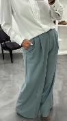 Pantalon à pinces vert sauge STORY G&M