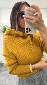 Pull col nœud moutarde MRK691 MR