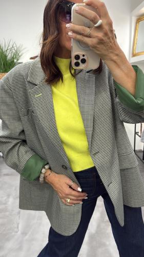 Veste Blazer oversize beige et vert  JQ44KEH IMPERIAL