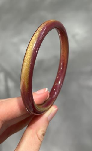 Bracelet jonc small framboise