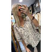 Chemise oversize beige Caraïbes
