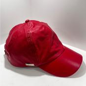 Casquette cuir rouge  SEEBERGER