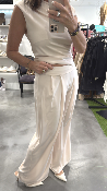 Pantalon large fluide beige 50990169 MM