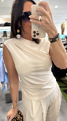 Top sans manches drap beige 50989129