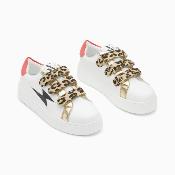 Basket blanc et noir léo LOUIE BK2752 WU