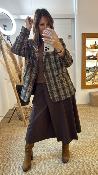 Veste Blazer oversize à carreaux marron et beige JDFNYEMP DIXIE