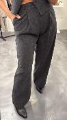 Pantalon fluide à pinces gris foncé M8414P