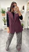 Veste Blazer sans manches bordeaux LC23KIC IMPERIAL