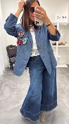 Veste Blazer jean à broches JCT7WHNP Dixie 