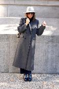 Manteau Long Gris SMITH G&M  