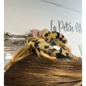 Pince à cheveux en acétate de cellulose beige et noir