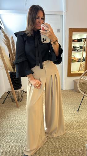 Pantalon fluide à pinces beige  P3ZQJHX IMPERIAL 