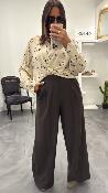 Pantalon à pinces marron STORY G&M