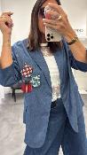 Veste Blazer jean à broches JCT7WHNP Dixie 