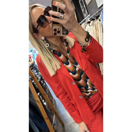 Veste blazer corail Natacha