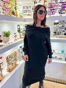 Robe pull noir LAYANA GY4035
