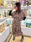 Robe longue chauve souris lopard ADJUINWC IMPERIAL