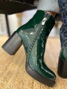 Bottines cuir à talons IRIS vert