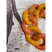 Bracelet maillons orange Barcelona