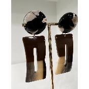 Boucles Oreilles Sabine marron