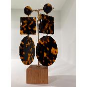 Boucles Oreilles Ninon Acétate miel