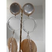 Boucles Oreilles romane transparent