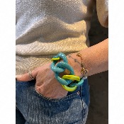 Bracelet maillons à enfiler turquoise vert 