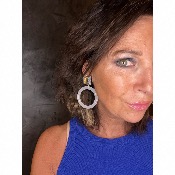 Boucles Oreilles transparent et miroir