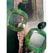 Boucles oreilles vert Andy  