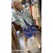 Robe imprimé fleurie bleu Tatiana