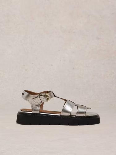 Sandales en cuir rose 443511 WHITE STUFF